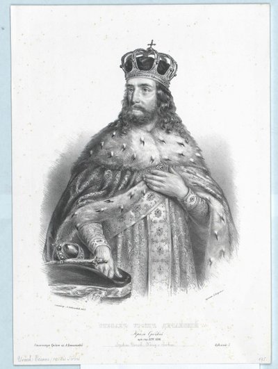 König von Serbien Stefan Uroš II von Artist Unknown