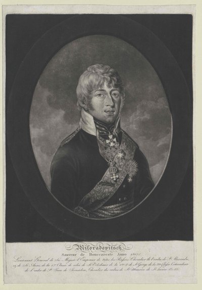Mikhail Andreyevich Graf Miloradovich von Artist Unknown