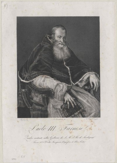 Papst Paul III. von Artist Unknown