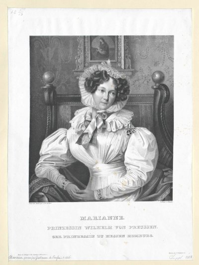 Prinzessin von Hessen-Homburg Maria Anne von Artist Unknown
