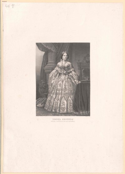 Königin von Spanien Isabella II. von Artist Unknown