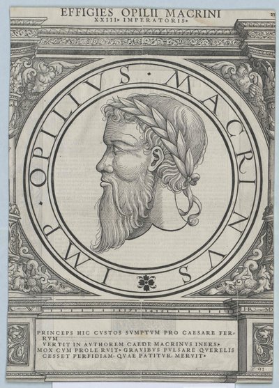 Römischer Kaiser Macrinus von Artist Unknown