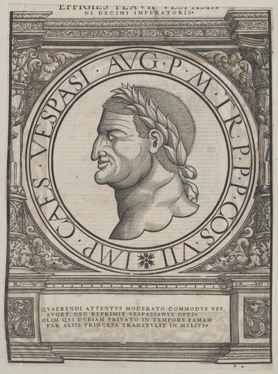 Der römische Kaiser Vespasian von Artist Unknown