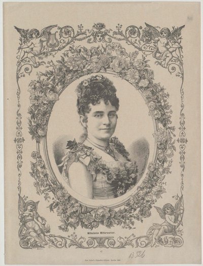 Wilhelmine Mitterwurzer (Druck) von Artist Unknown