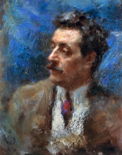 Porträt von Giacomo Puccini von Arturo Rietti