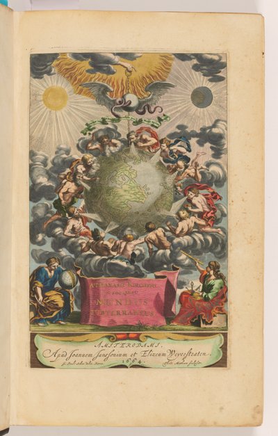 Titelseite von Mundus Subterraneus von Athanasius Kircher