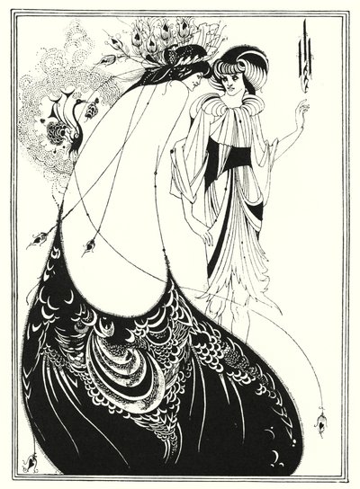 Der Pfauenrock (Gravur) von Aubrey (after) Beardsley