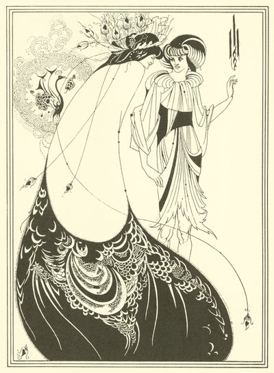 Der Pfauenrock (Lithografie) von Aubrey (after) Beardsley