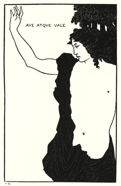 Ave Atque, Vale, Catullus, Carmen Ci von Aubrey Beardsley