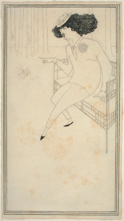 Karikatur von J.M. Whistler von Aubrey Beardsley