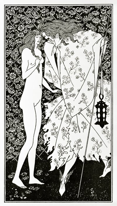 Der geheimnisvolle Rosengarten, ca. 1894 von Aubrey Beardsley