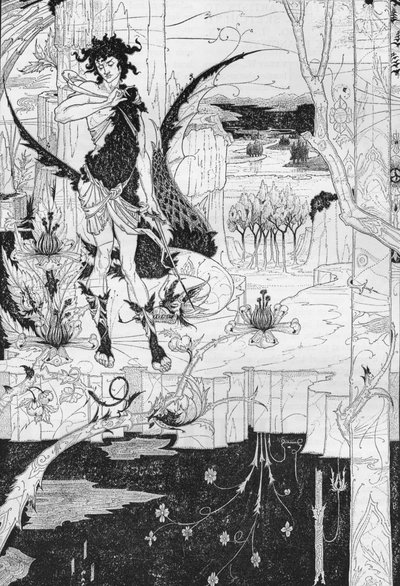 Siegfried, Akt II, ca. 1893 von Aubrey Beardsley