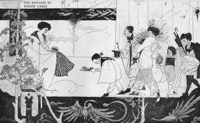 Der Geburtstag von Madame Cigale, ca. 1893 von Aubrey Beardsley