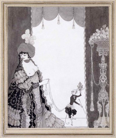 Die Dame mit dem Affen, 1897 von Aubrey Beardsley