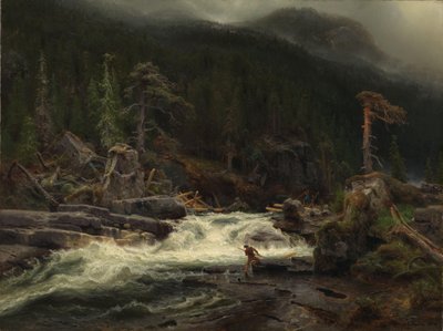 Wasserfall in Telemark von August Cappelen