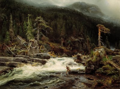 Wasserfall in Telemark von August Cappelen
