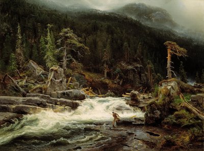 Wasserfall in Telemark von August Cappelen