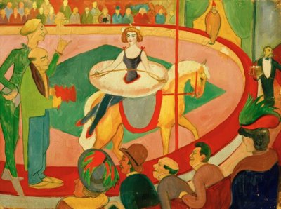 Circusbild I: Kunstreiterin von August Macke