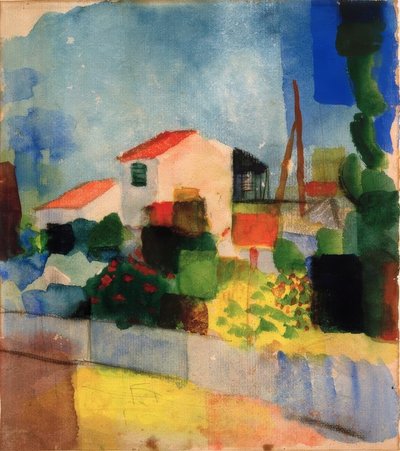 Das helle Haus (1. Fassung) von August Macke