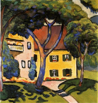 Haus in Tegernsee, 1910 von August Macke