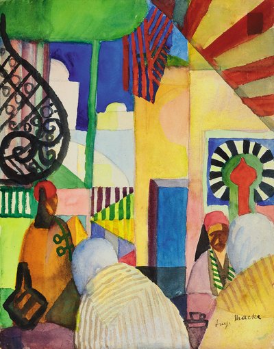 Im Basar, 1914 von August Macke