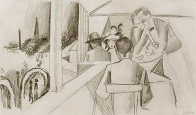 Luftschiffcafé von August Macke
