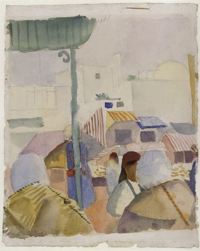 Markt in Tunis II, 1914 von August Macke