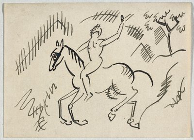 Nackter Reiter von August Macke