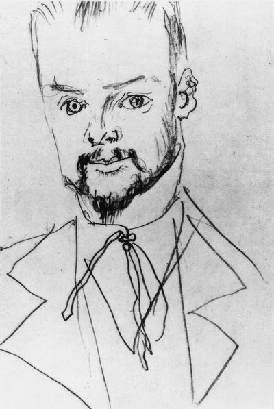 Paul Klee / Zeichnung von A. Macke von August Macke
