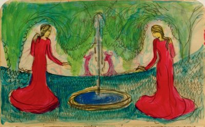 Reigen am Brunnen von August Macke