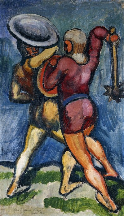 Zwei Krieger von August Macke