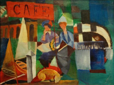Zwei Damen im Café von August Macke