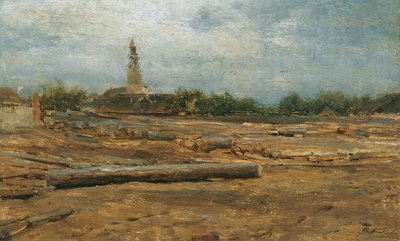 Holzplatz bei Szolnok von August von Pettenkofen