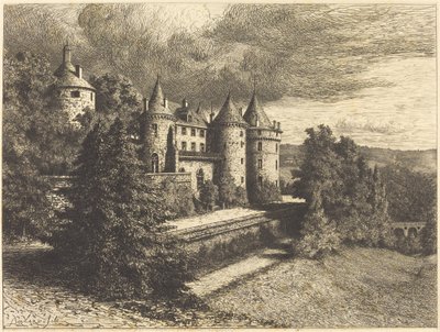 Schloss auf einem Hügel von Auguste Boulard