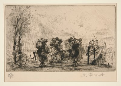 Belgische Maschinengewehrschützen von Auguste Brouet