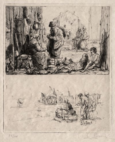 Auf den Befestigungen von Saint-Ouen von Auguste Brouet