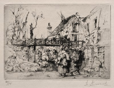 Der Halt im Dorf von Auguste Brouet