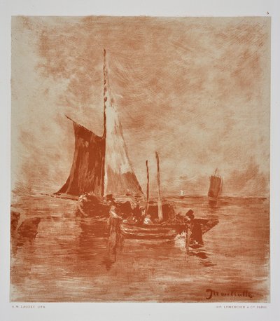 Fischerboote von Auguste Lauzet