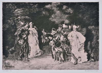 Der Preis für Tanz (Zeichnung) von Auguste Lauzet