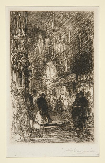Die Rue Galande von Auguste Lepere