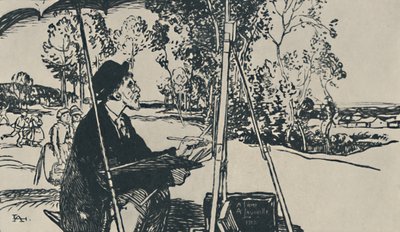 Le Paysagiste, 1919 von Auguste Louis Lepère