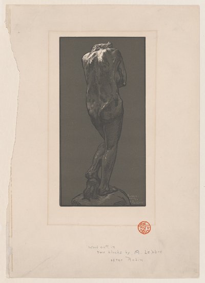Nackte Statue, von hinten gesehen, ca. 1902 von Auguste Lepere