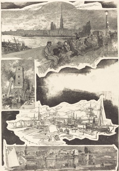 Rouen, 1888 von Auguste Lepere