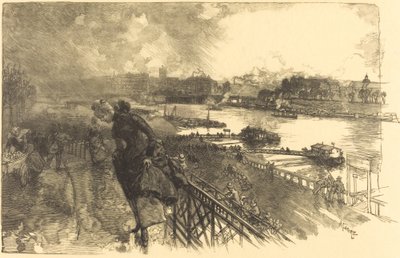 Die Seine nahe der Austerlitz-Brücke von Auguste Lepere