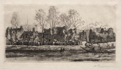 Amiens, die Ufer der Somme von Auguste Louis Lepère
