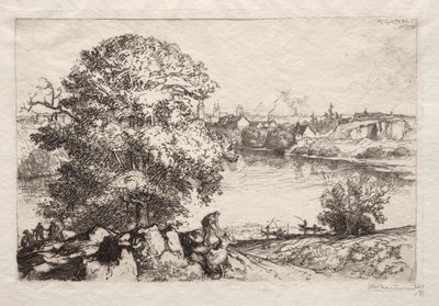 Angers: Der Teich St. Nicolas von Auguste Louis Lepère