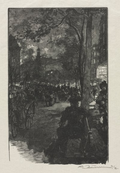 Boulevard Montmartre, Abend von Auguste Louis Lepère