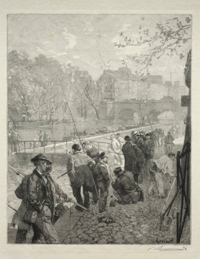Die Schleuse von La Monnaie von Auguste Louis Lepère