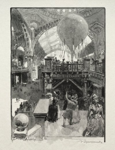 Le Palais des Arts Liberaux, Innenansicht von Auguste Louis Lepère