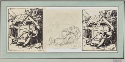 Die Frauen sammeln die Verwundeten von Auguste Louis Lepère